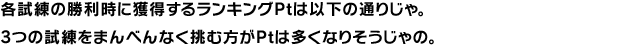 ランキングPt