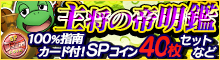 SL指南亀「主将の帝明鑑LV1」100%指南カード付！SPコイン40枚セットなど